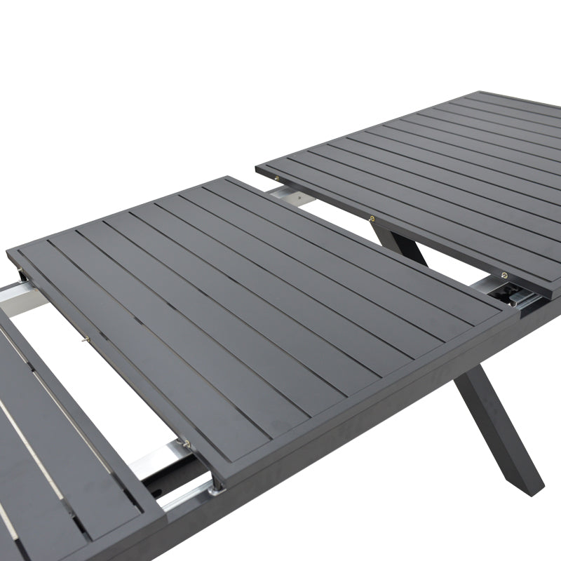 Masa extensibila Dagyn din aluminiu, Diverse culori, 180-240x90x76 cm - Gri Inchis
