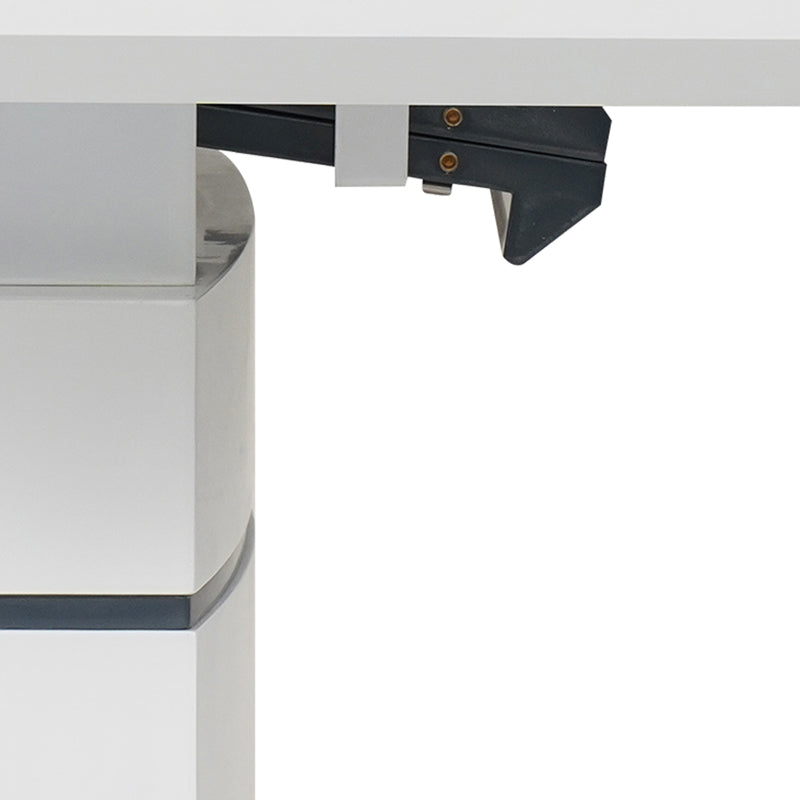 Masa extensibila Darsile, MDF, gri antracit, 140x90x76 cm