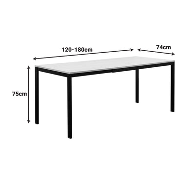 Masă extensibilă Extento, Lemn/Metal, 120-180x74x75 cm, foto produs 9