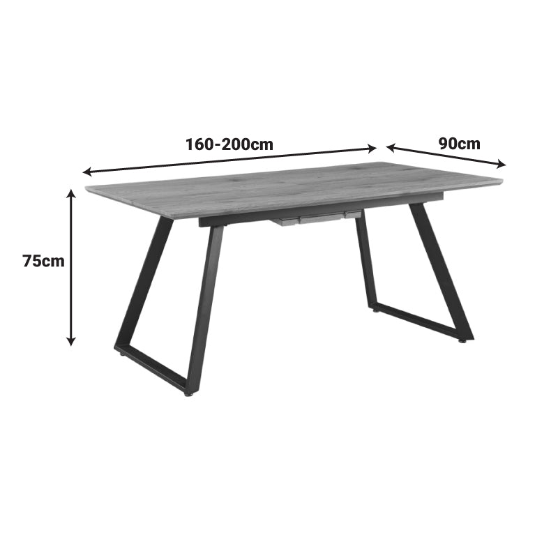Masa extensibila Kannu, Natural, 160-200x90x75 cm