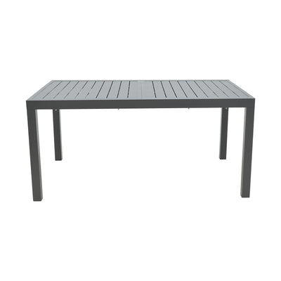 Masa extensibila Lafla aluminiu, Gri inchis, 160-240x100x75 cm, perspectiva suplimentara