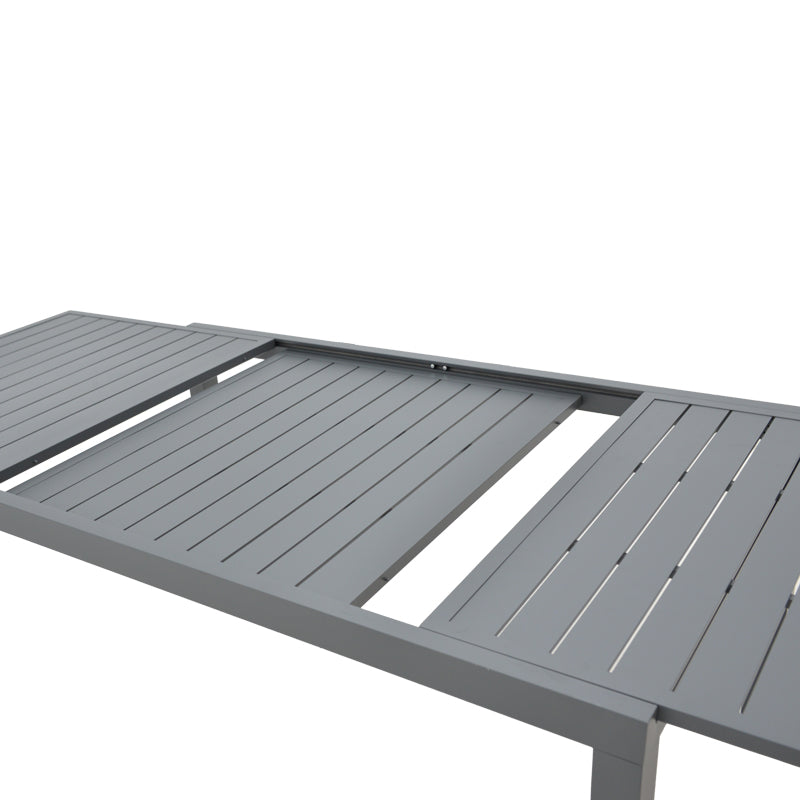 Masa extensibila Lafla aluminiu, Gri inchis, 160-240x100x75 cm, foto produs 7