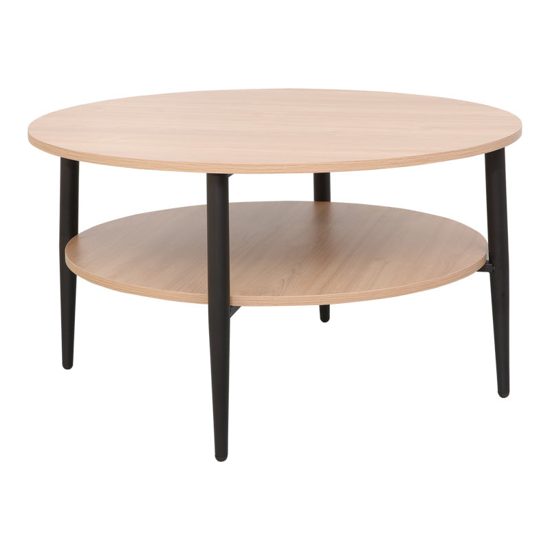 Masa Kody, metal Negru, Lemn, Natural, 80x45 cm