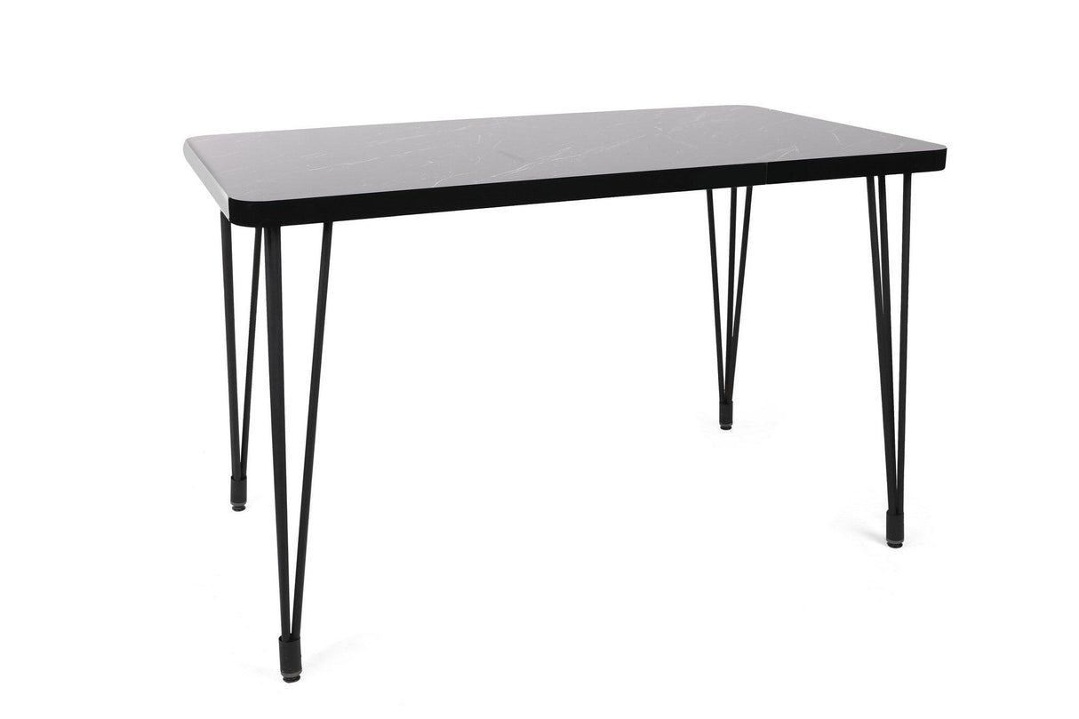 Masă Lagos - 1421, Negru, 120x75x70 cm