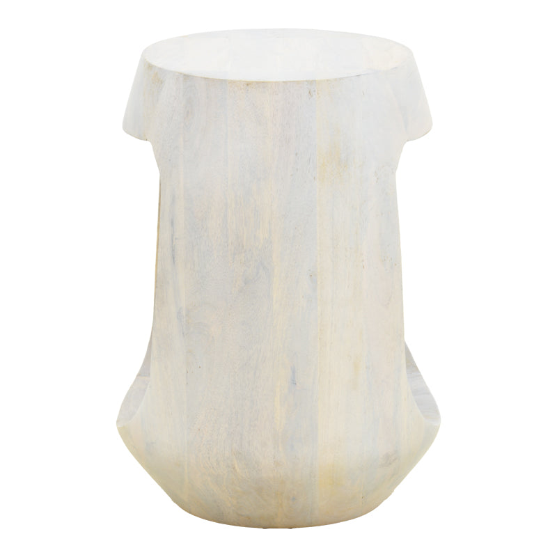 Masă laterală cu design practic Lenora, Stil Modern, Lemn de Mango Solid, Natural, 33x45 cm - WHITE