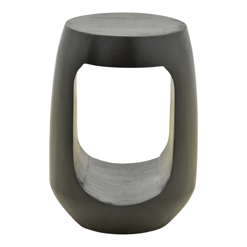 Masă laterală cu design practic Lenora, Stil Modern, Lemn de Mango Solid, Natural, 33x45 cm - BLACK