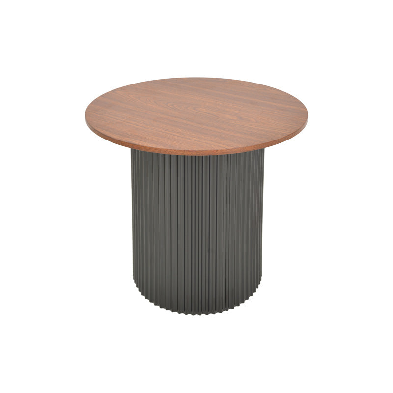 Masuta laterala Dovel, MDF si metal, D50x50 cm - Nuc-Negru