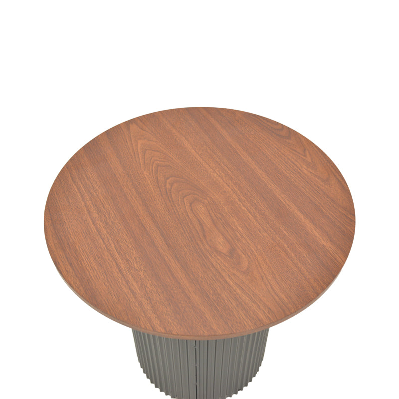 Masuta laterala Dovel, MDF si metal, D50x50 cm - Nuc-Negru