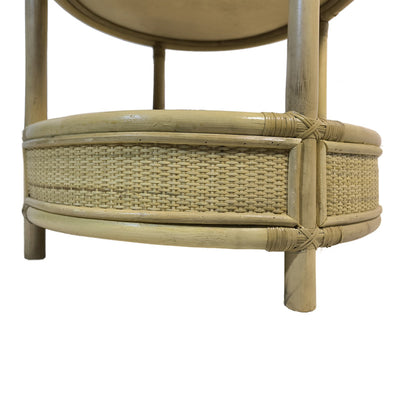 Masa laterala Moody, Rattan, Natur, 55x51 cm, perspectiva suplimentara