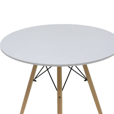 Masa living MDF, Alb, 80x80x73 cm, detaliu produs