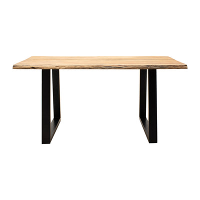 Masa Miles din lemn de acacia solid cu grosimea de 4-4cm, Natural, 160x90x76 cm, detaliu produs