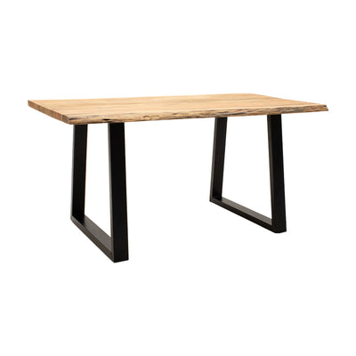 Masa Miles Slim din lemn de salcam solid cu aspect Natural, 160x90x76 cm