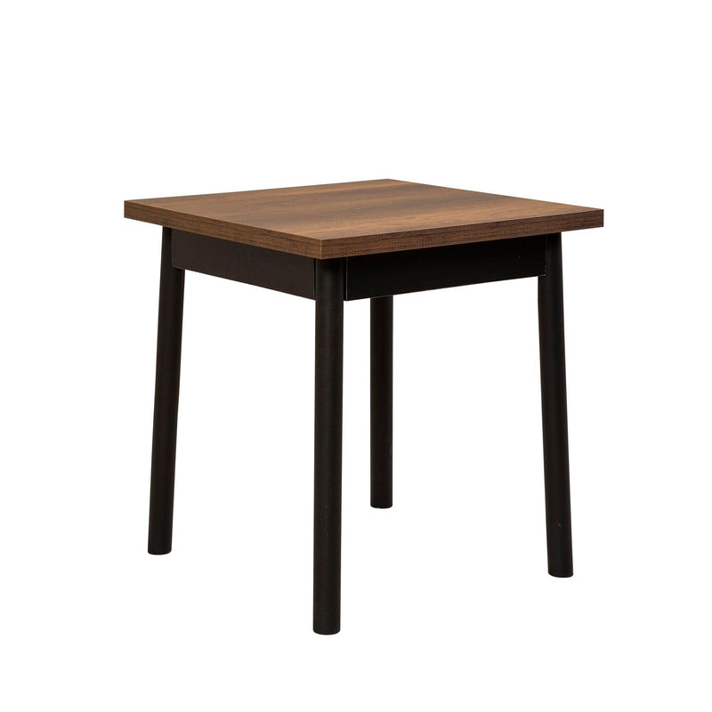 masa dining Masă Oliver Kare - Black Barok Dining Table, Negru, 77x70x70 cm