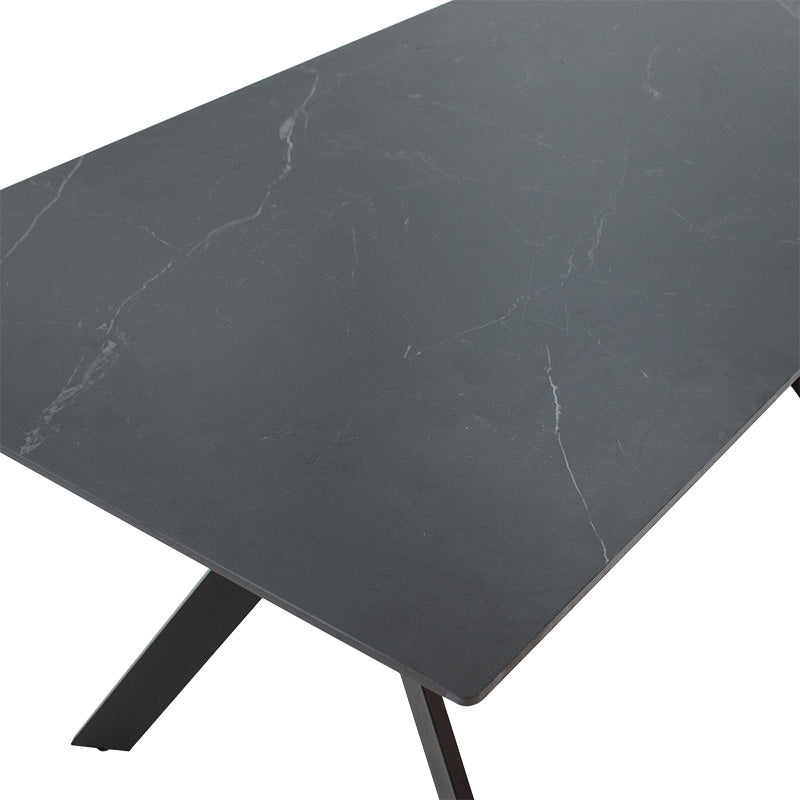 Masa Olivet, neagra, 180x90x75 cm