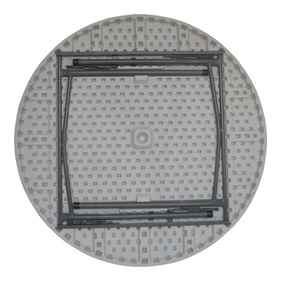 Masa pliabila catering cu functie de confort, alba, rotunda, durabil, D120x74 cm, imagine suplimentara