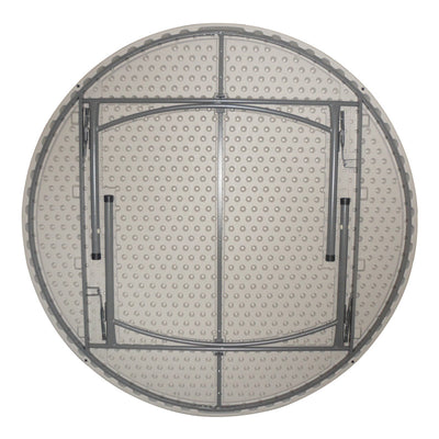 Masa pliabila catering cu functie de valiza, plastic, Alb, 180x74 cm, imagine suplimentara