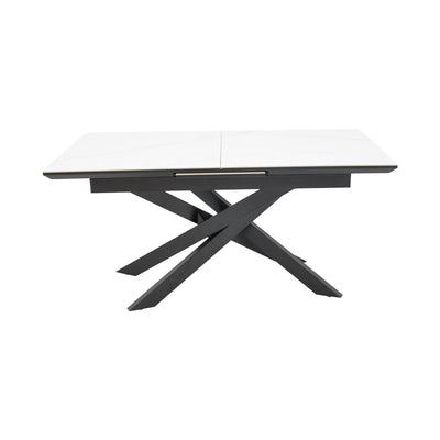 Masa Ragemi, MDF gri-negru metal, 160-200x90x75 cm, detaliu produs