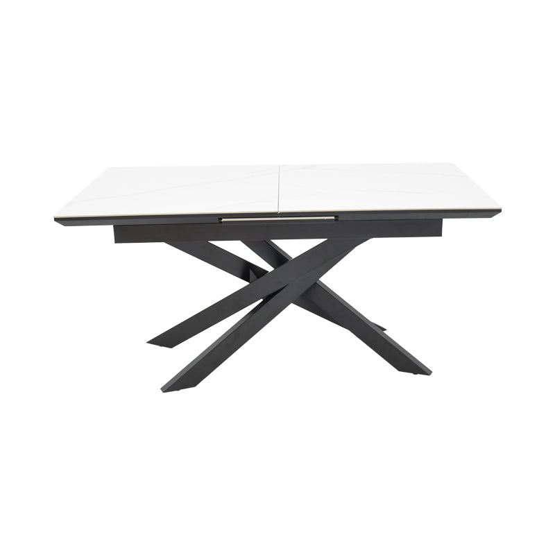 Masa Ragemi, MDF gri-negru metal, 160-200x90x75 cm, detaliu produs