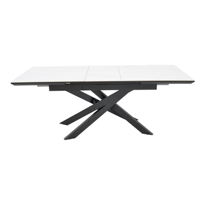 Masa Ragemi, MDF gri-negru metal, 160-200x90x75 cm, perspectiva suplimentara