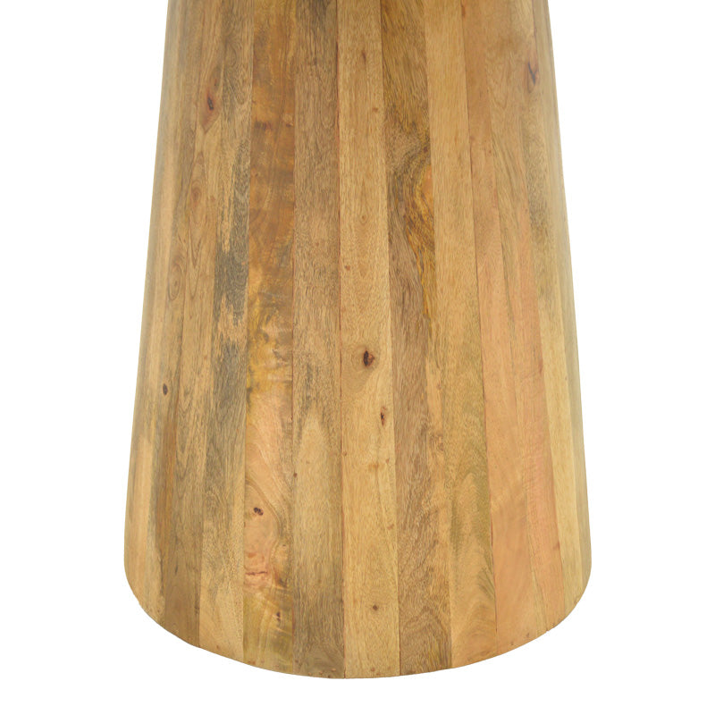 Masa Rahma I cu blat solid, lemn de mango, Natural, D120x77 cm