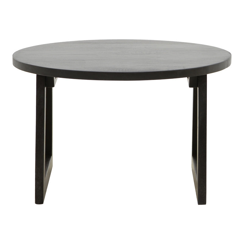 Masa Tamarind, Lemn de mango si ratan, 65x65x40 cm - Negru