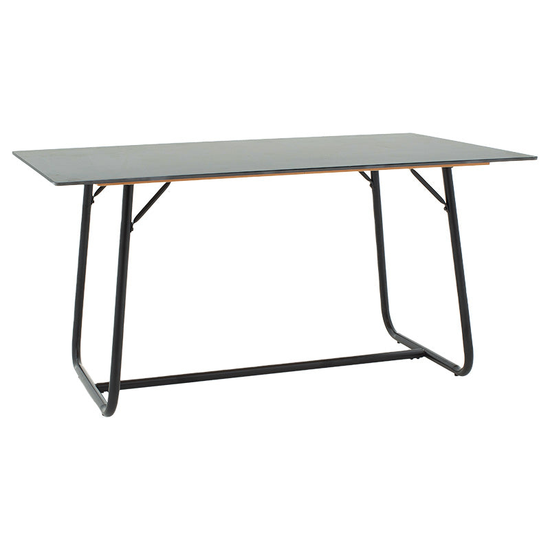 Masa Revello alba, neagra, 150x90x75 cm - Negru