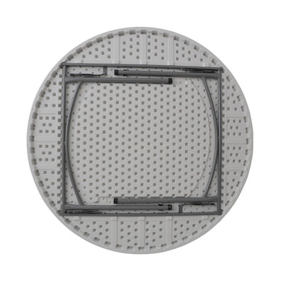 Masa rotunda catering-conferinta Comfort, Lemn, Alb, D150x74 cm, imagine suplimentara