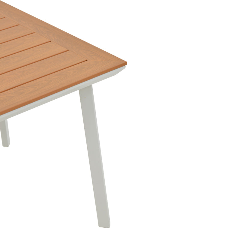 Masa Synergy aluminiu alb-placaj, Natural, 80x80x74 cm, perspectiva suplimentara