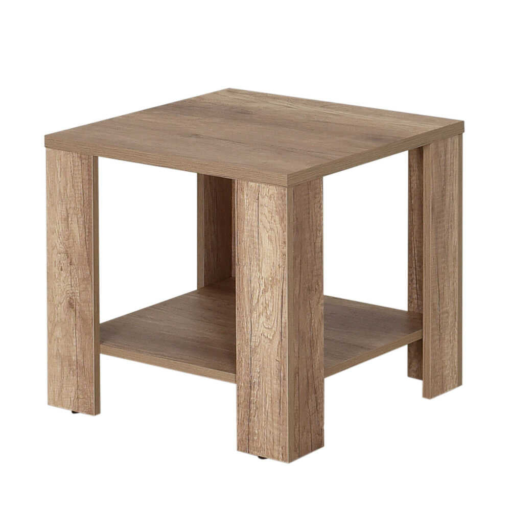 Masuta Cafea Laterala Adore New Line, Maro - Natur - Stejar, 50x48x50 cm - Natur