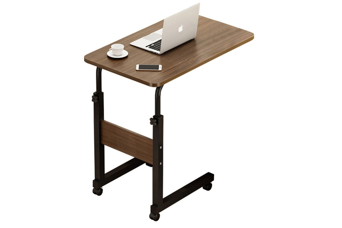 Masuta Cafea Laterala MDF, C shape, Natural - Nuc, 60x85x40 cm - Nuc
