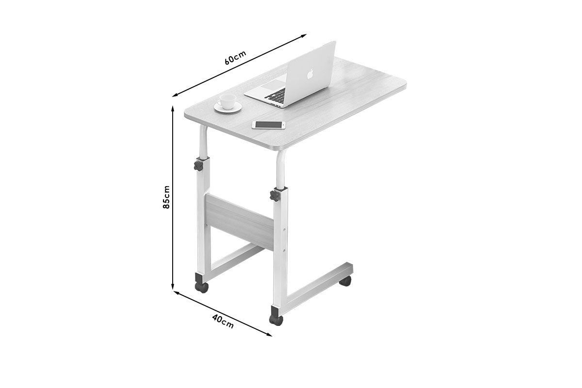 Masuta Cafea Laterala MDF, C shape, Natural - Nuc, 60x85x40 cm - Nuc