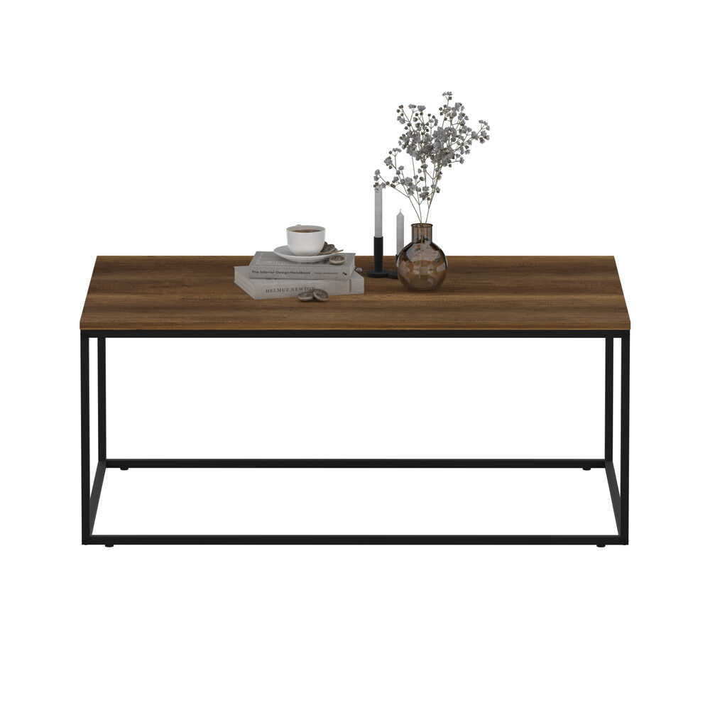 Masuta Cafea Rectangulara Adore Profile, Maro, 100x42x60 cm