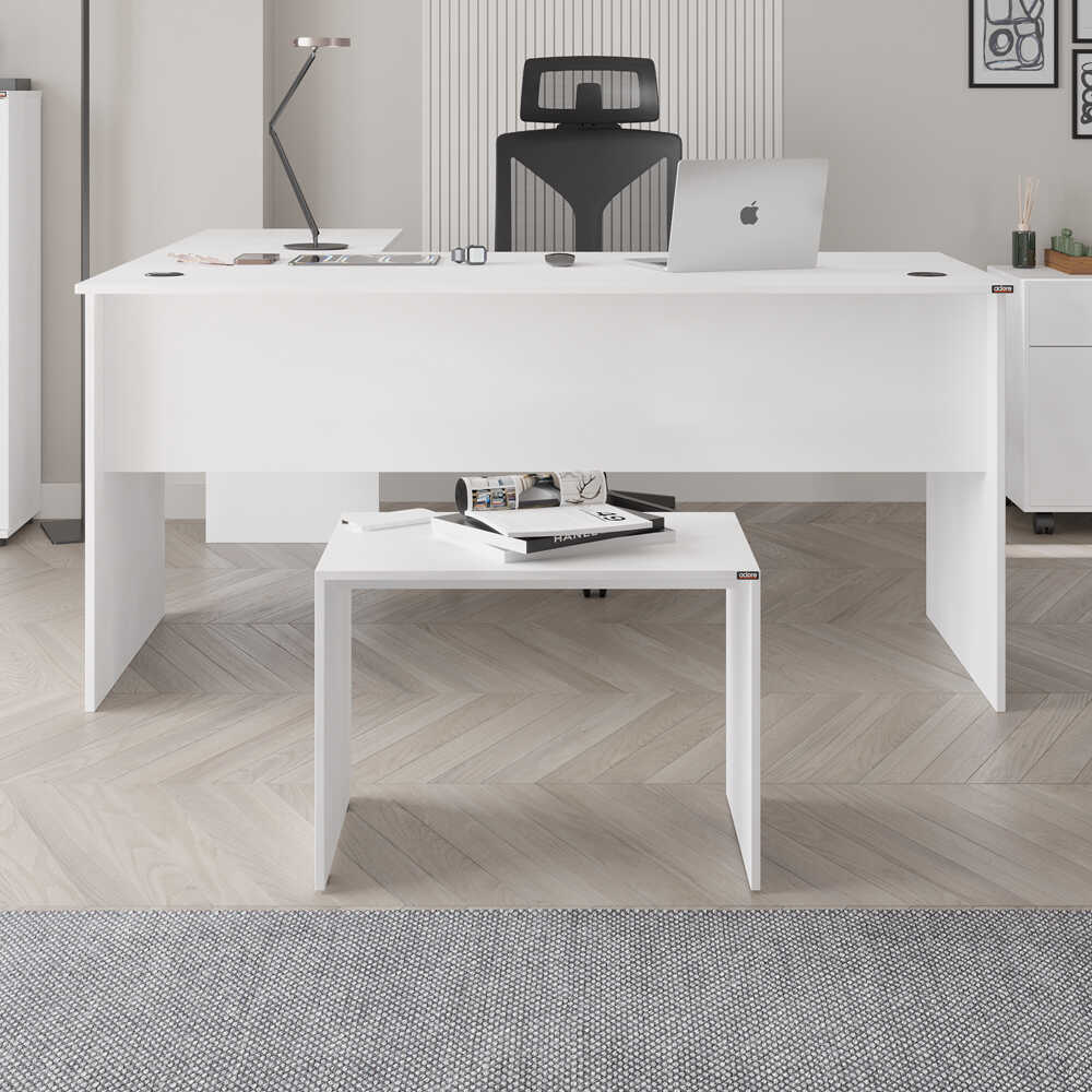 Masuta Cafea/Birou Adore Rio Office, 60x43x40 cm - Alb