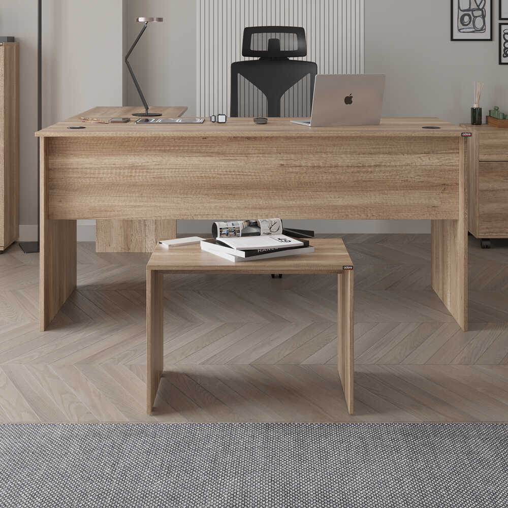 Masuta Cafea/Birou Adore Rio Office, 60x43x40 cm - Lemn Natural