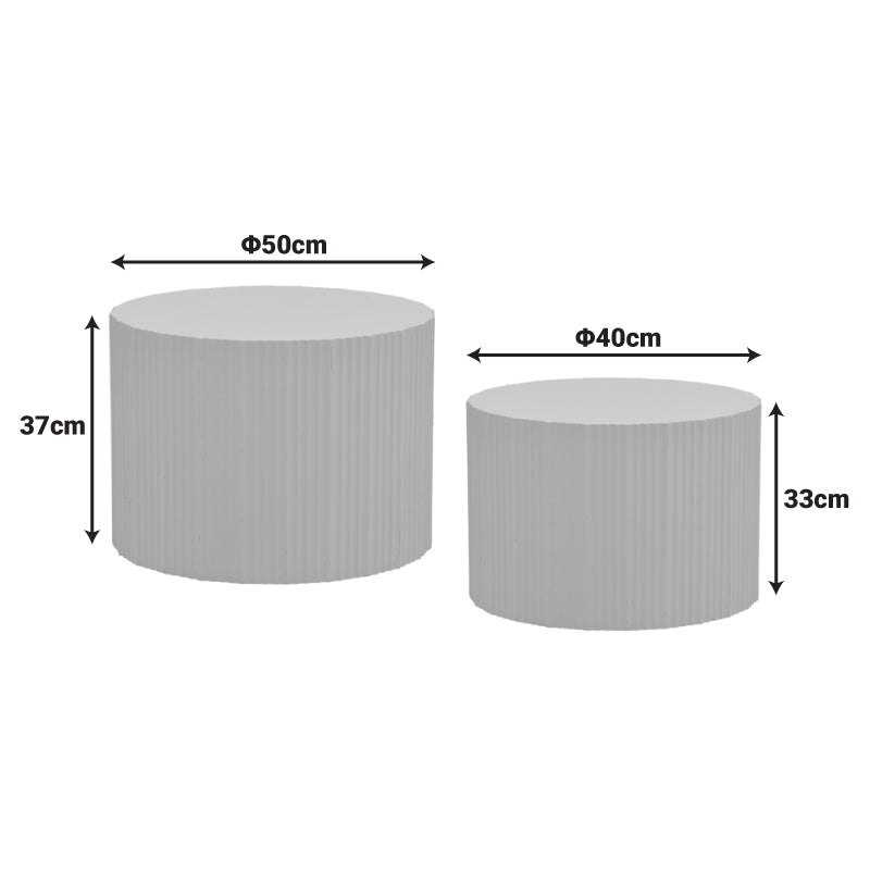 Masuta de cafea 2 pieces coffee tables, Crem
