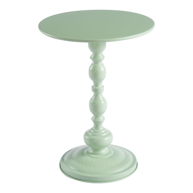 Măsuță auxiliară metalică Anesor, Metal, Crem, 40x52 cm - Verde