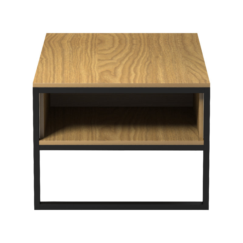 Masa de cafea Bendon, Pal melaminat si metal, 100x60x45 cm - Nuc deschis-Negru