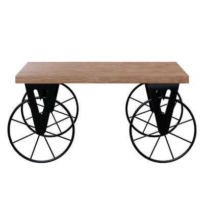Masuta de cafea Bike a, negru-nuc, 85x55x41 cm, detaliu produs
