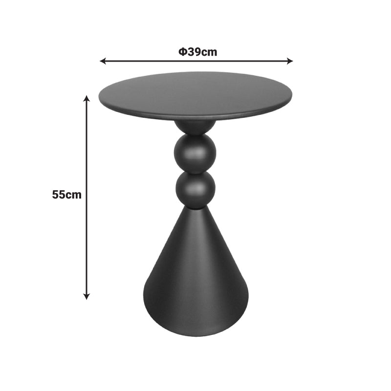 Măsuță de cafea Bilane, Metal, Terracotta, Negru, 39x60 cm, perspectiva suplimentara