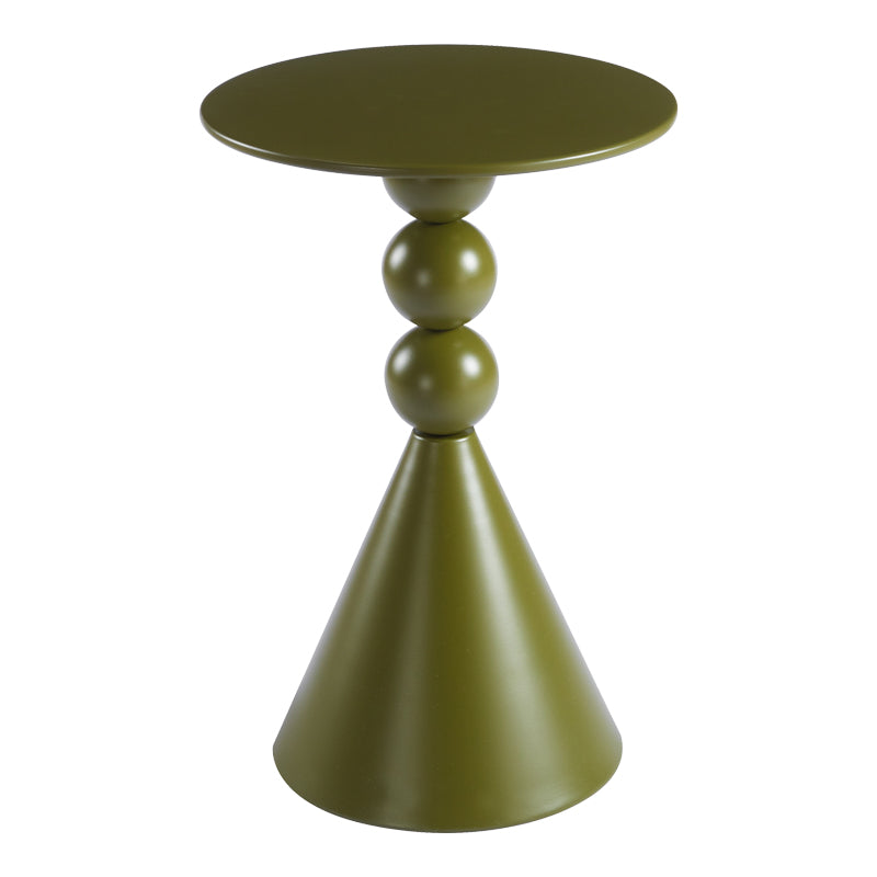 Măsuță auxiliară cu funcție de depozitare Bilane, Metal, Crem, 39x60 cm - Verde