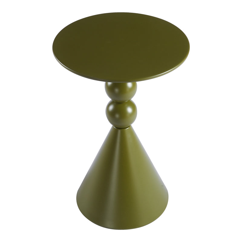 Măsuță auxiliară cu funcție de depozitare Bilane, Metal, Crem, 39x60 cm - Verde
