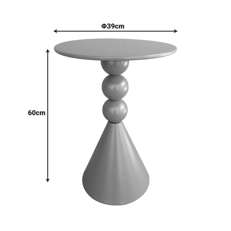 Măsuță auxiliară cu funcție de depozitare Bilane, Metal, Crem, 39x60 cm - Verde
