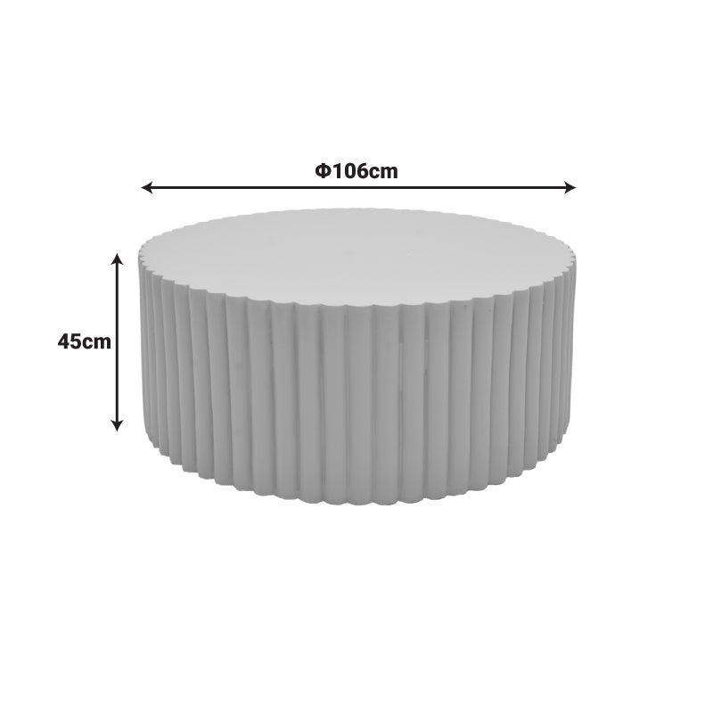 Masuta de cafea Binero, Aspect travertin, Travertin, D106x45 cm