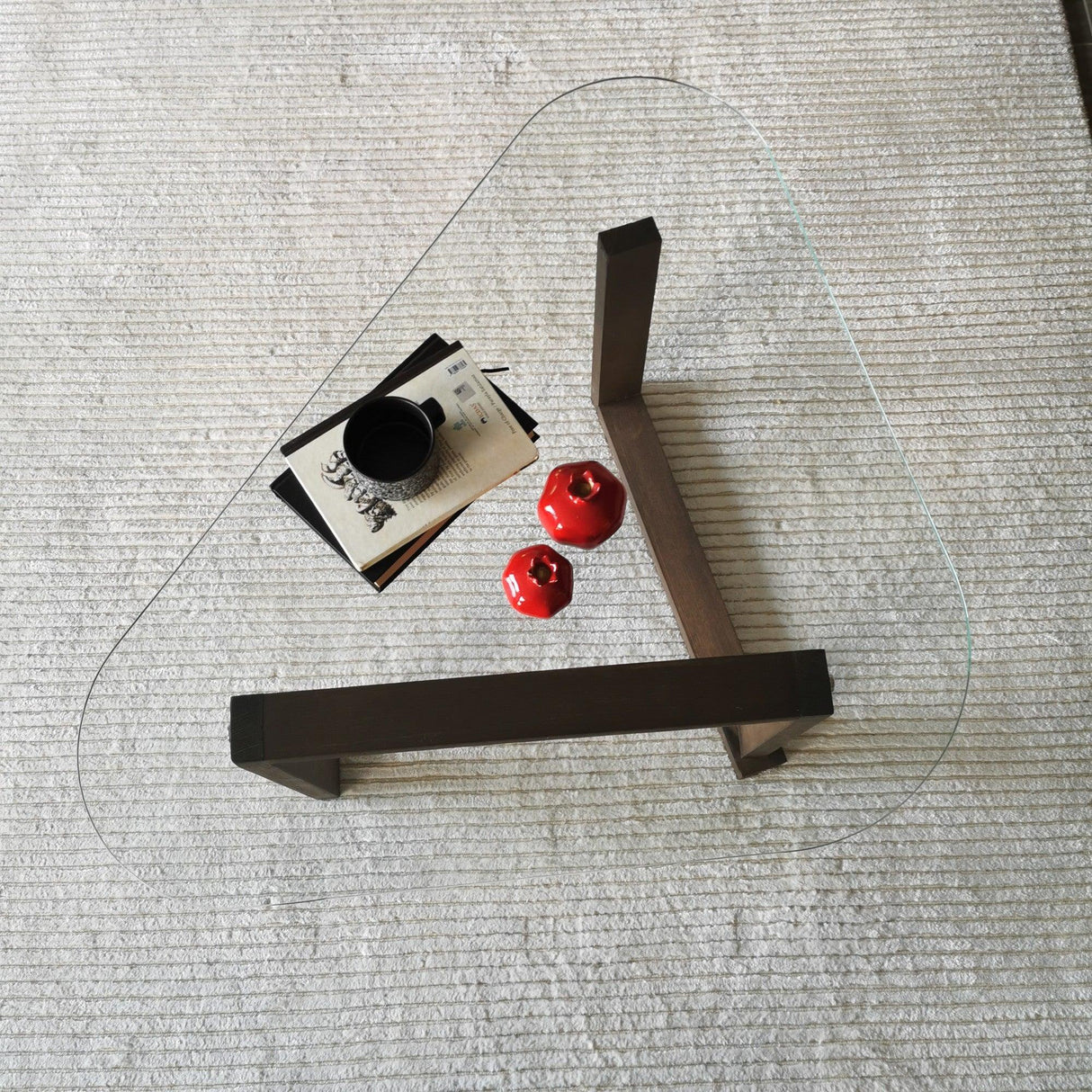 Masuta de cafea Cam Orta Sehpa S302, Nuc, 96x41x81 cm