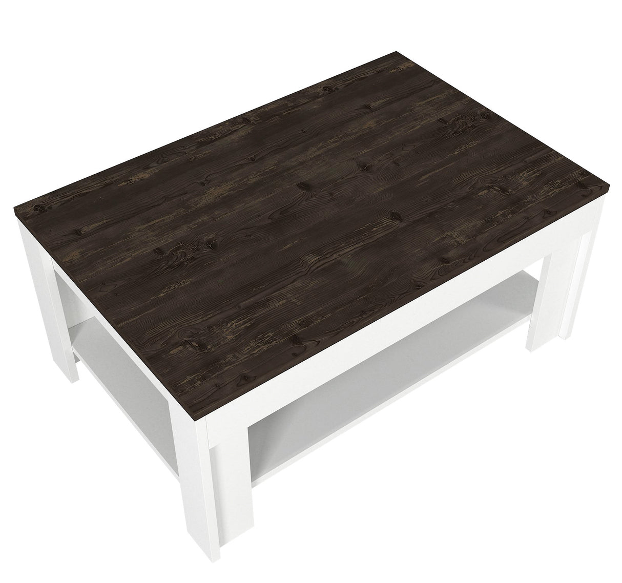 Masuta de cafea Carter, Alb, 90x40x60 cm