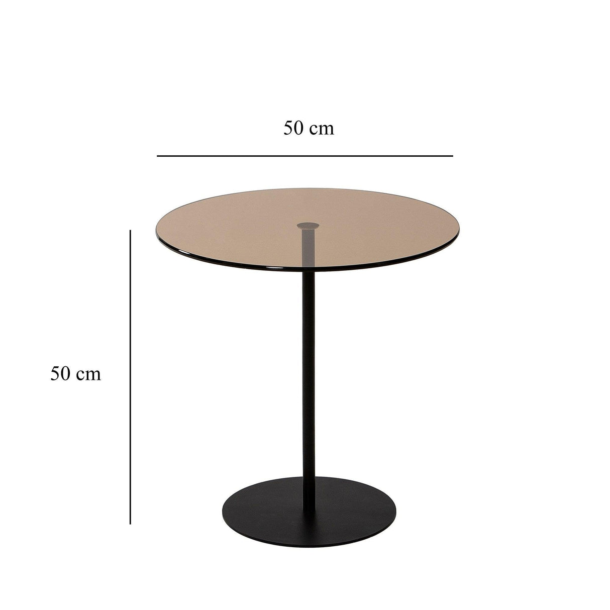 MASUTA DE CAFEA Chill-Out - Black, Bronze, Negru, 50x50x50 cm