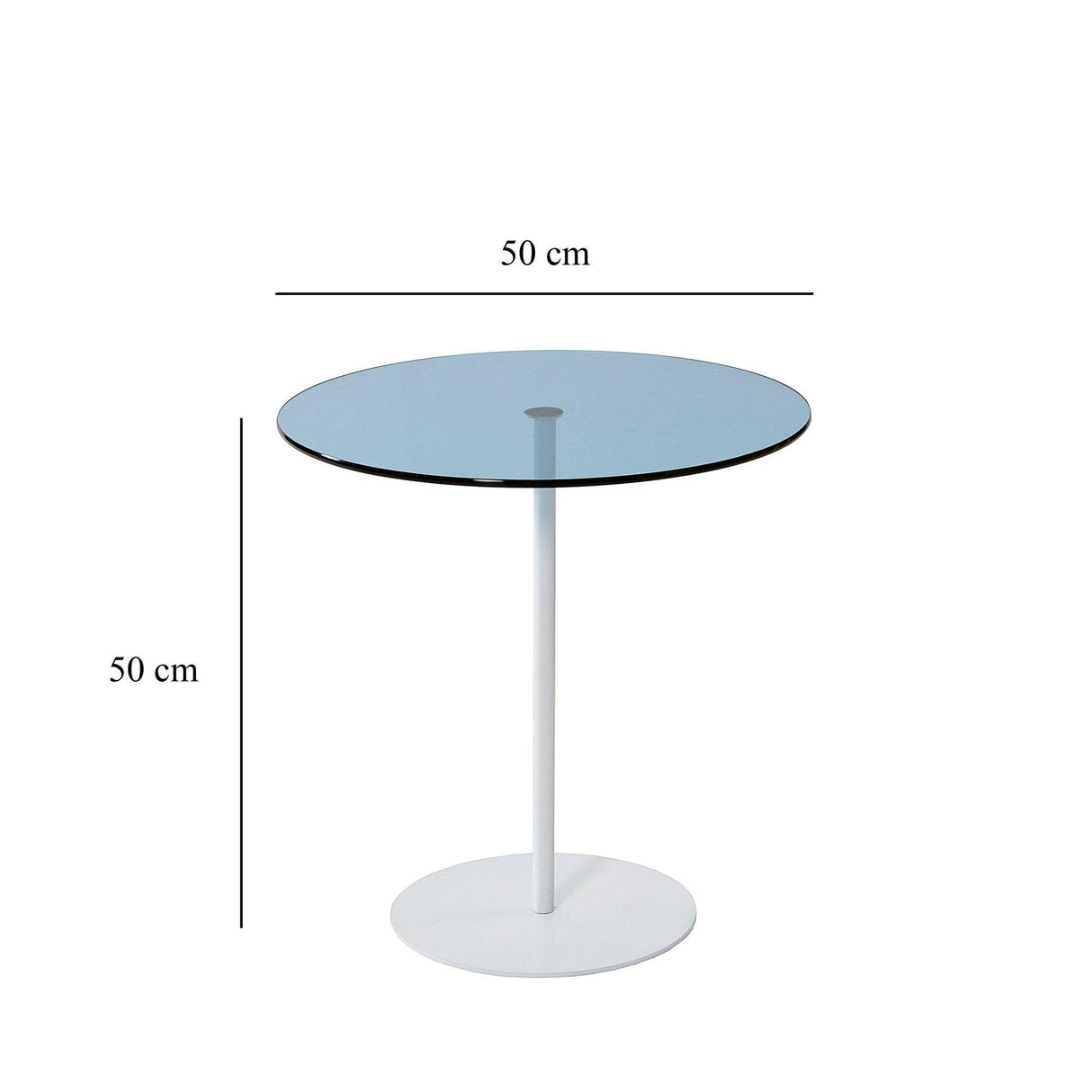 MASUTA DE CAFEA Chill-Out - White, Blue, Alb, 50x50x50 cm