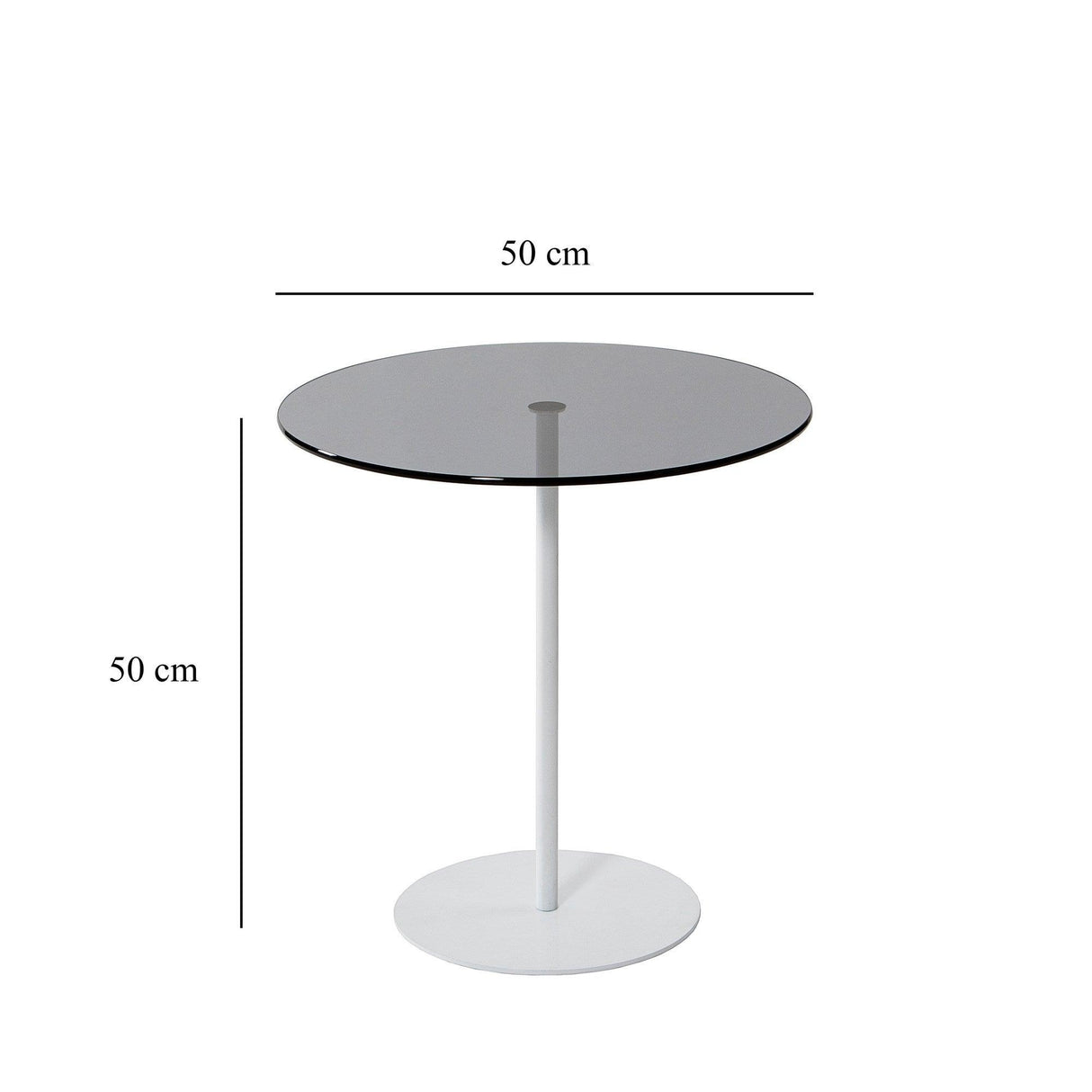 MASUTA DE CAFEA Chill-Out - White, Dark Grey, Alb, 50x50x50 cm