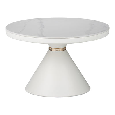 Masuta de cafea Coozlin metal marmura alba D70x40 cm
