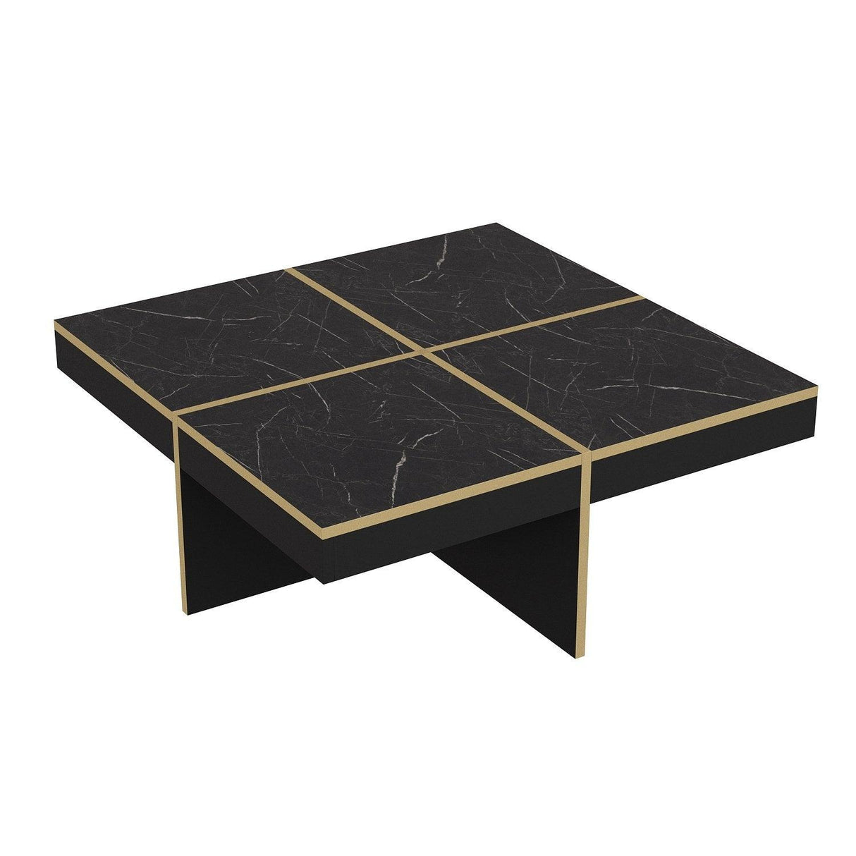 Masuta de Cafea Diamond, Negru, 90x35x90 cm
